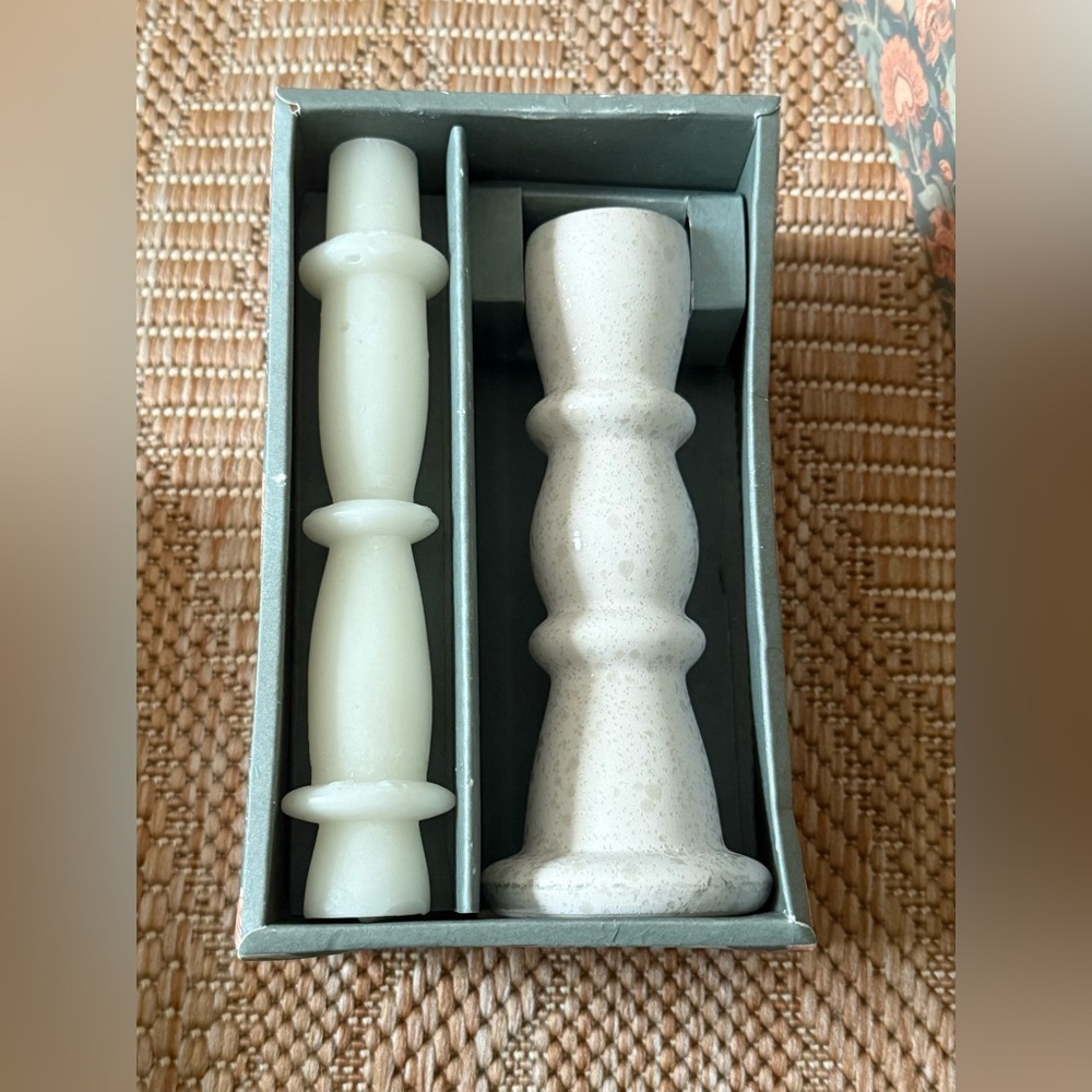 Botanical Light 5 Box Set of Taper Candles & Ceramic Holders,Bundle of 5,NWT - Picture 2 of 4